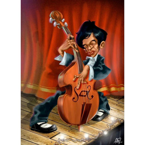 On the Stage White Modern Wood Framed Art Print by Alvez, A. - Perez, A.