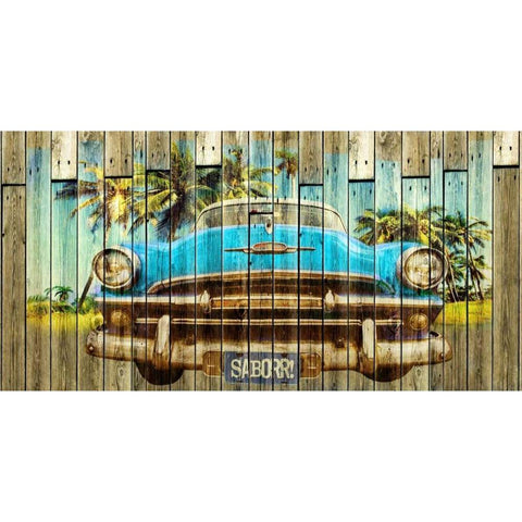 Sabor Black Modern Wood Framed Art Print by Sola, Bresso