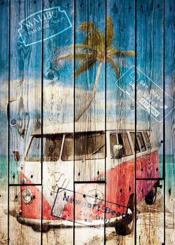 The Van White Modern Wood Framed Art Print with Double Matting by Sola, Bresso