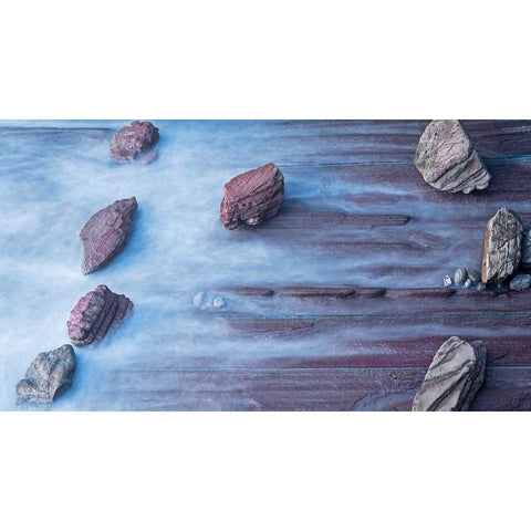 Sea 813 White Modern Wood Framed Art Print by Palacios, J.A.