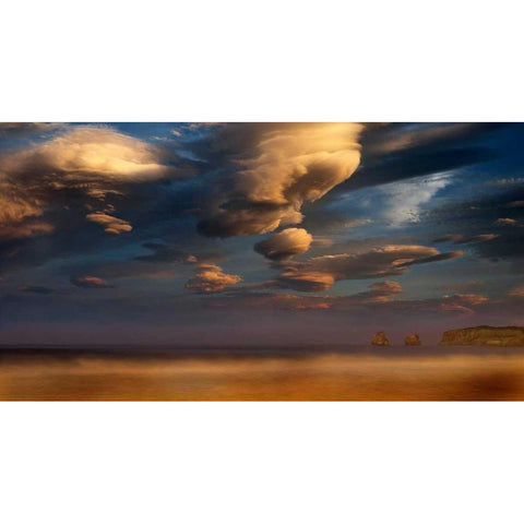 Sea 815 White Modern Wood Framed Art Print by Palacios, J.A.