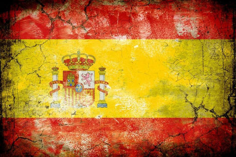 Spain 1 White Modern Wood Framed Art Print with Double Matting by Robins, John H.