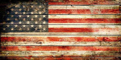 USA 2 Black Ornate Wood Framed Art Print with Double Matting by Robins, John H.