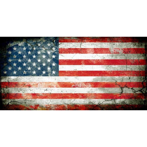 USA 1 Black Modern Wood Framed Art Print by Robins, John H.