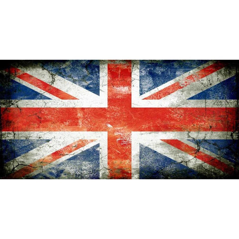 UK 1 Black Modern Wood Framed Art Print by Robins, John H.