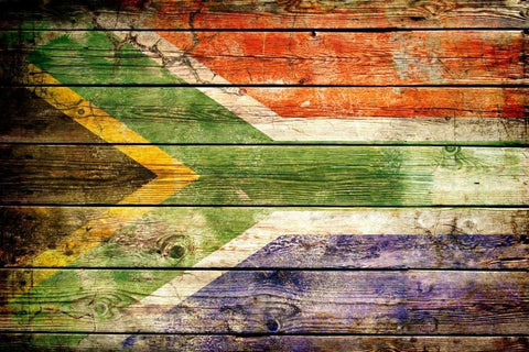 South Africa 2 White Modern Wood Framed Art Print with Double Matting by Robins, John H.