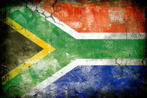 South Africa 1 White Modern Wood Framed Art Print with Double Matting by Robins, John H.