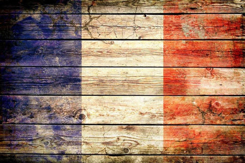 France 2 White Modern Wood Framed Art Print with Double Matting by Robins, John H.