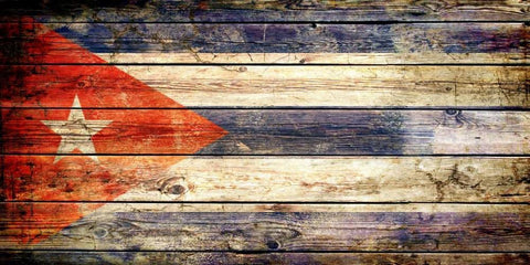 Cuba 2 White Modern Wood Framed Art Print with Double Matting by Robins, John H.