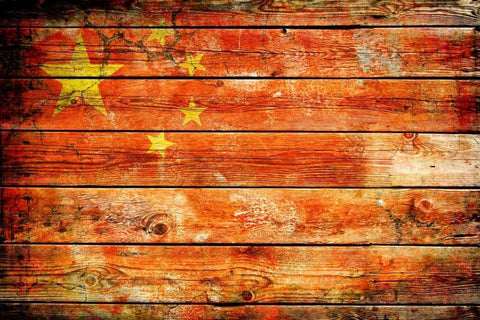 China 2 White Modern Wood Framed Art Print with Double Matting by Robins, John H.