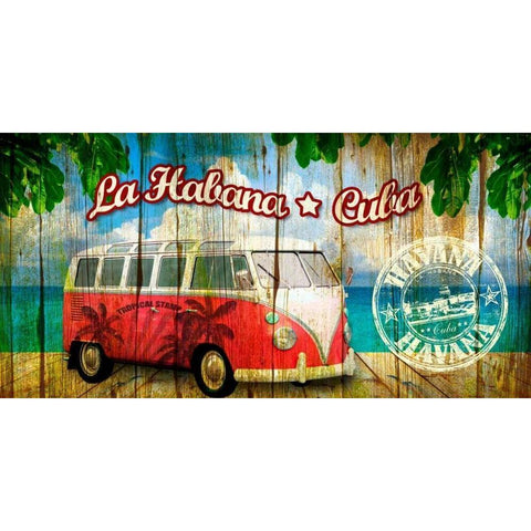 Van Havana White Modern Wood Framed Art Print by Robert, Paul