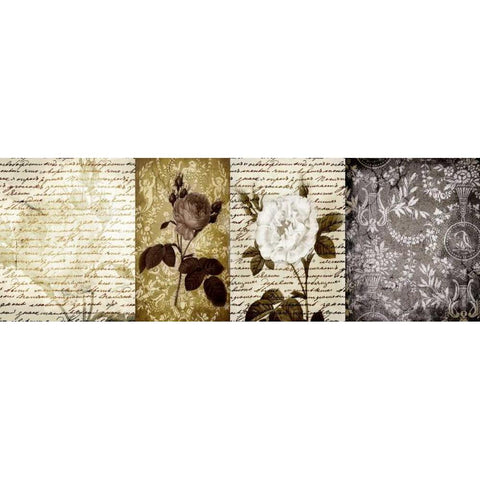 Collage Vintage I White Modern Wood Framed Art Print by Willow, Susan P.