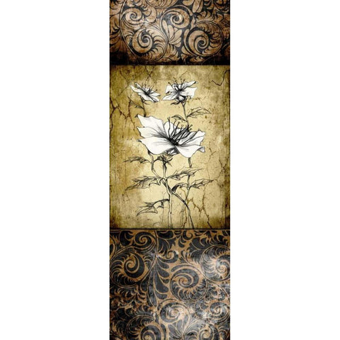Brown Vintage II B Black Modern Wood Framed Art Print with Double Matting by Willow, Susan P.