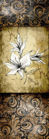 Brown Vintage II A White Modern Wood Framed Art Print with Double Matting by Willow, Susan P.