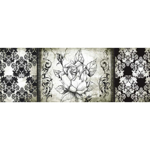Rose Vintage I White Modern Wood Framed Art Print by Willow, Susan P.