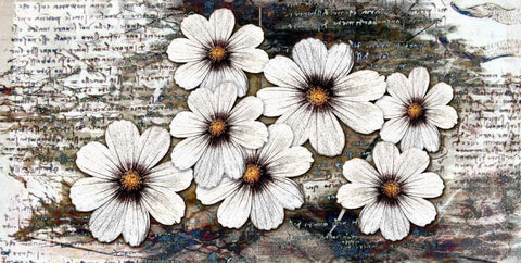 Marguerite Black Ornate Wood Framed Art Print with Double Matting by Willow, Susan P.