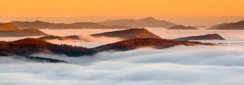 Boats in the mist White Modern Wood Framed Art Print with Double Matting by Vera, Urtzi