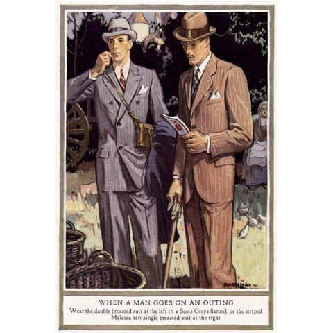 Baskins Fashions III Black Modern Wood Framed Art Print with Double Matting by Unknown