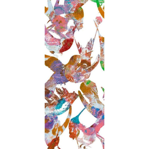 Bright Flight Birds IV Black Modern Wood Framed Art Print with Double Matting by Studio W