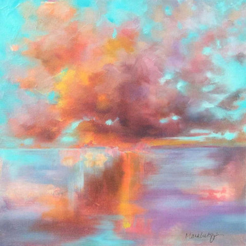 Love and Light Gold Ornate Wood Framed Art Print with Double Matting by Quin, Marabeth