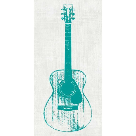 Guitar Collector I White Modern Wood Framed Art Print by Inge, Kevin Wade