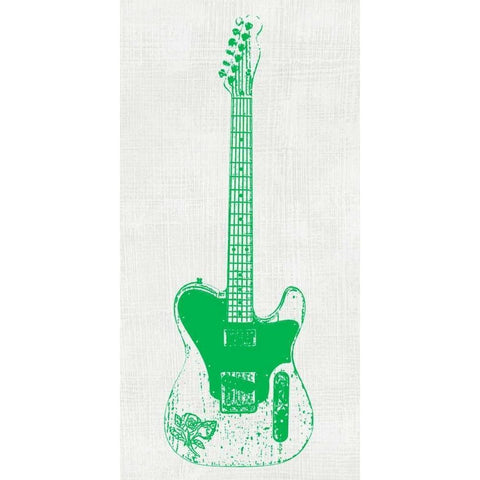 Guitar Collector II White Modern Wood Framed Art Print by Inge, Kevin Wade