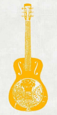 Guitar Collector IV White Modern Wood Framed Art Print with Double Matting by Inge, Kevin Wade