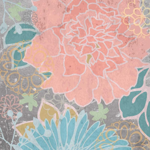 Garden Lake II White Modern Wood Framed Art Print with Double Matting by Mark, Leslie