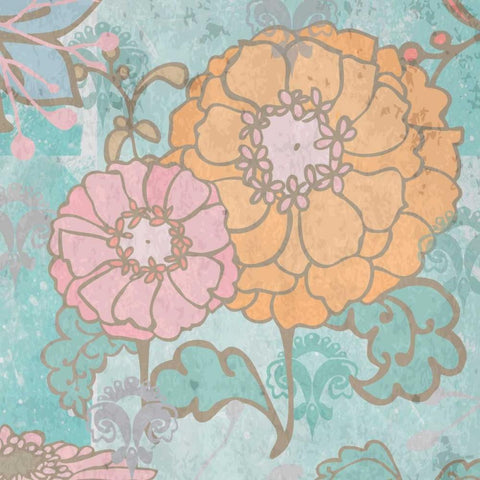 French Peony III Black Ornate Wood Framed Art Print with Double Matting by Mark, Leslie