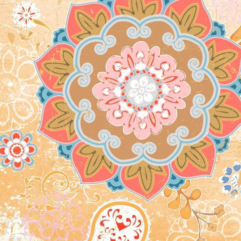 Paisley Faire II White Modern Wood Framed Art Print by Mark, Leslie