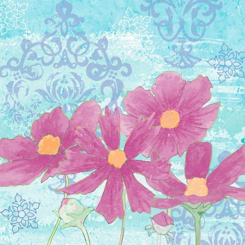 Coreopsis Tangle II Gold Ornate Wood Framed Art Print with Double Matting by Mark, Leslie