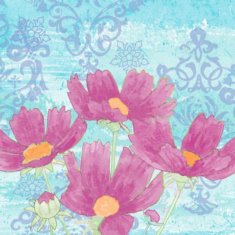 Coreopsis Tangle IV Black Modern Wood Framed Art Print with Double Matting by Mark, Leslie