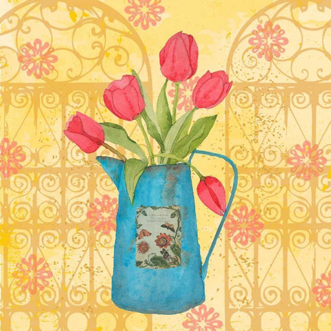 Garden Gift II Gold Ornate Wood Framed Art Print with Double Matting by Mark, Leslie