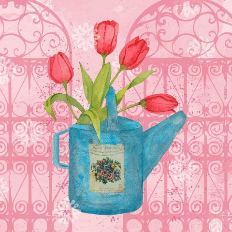 Garden Gift III Gold Ornate Wood Framed Art Print with Double Matting by Mark, Leslie