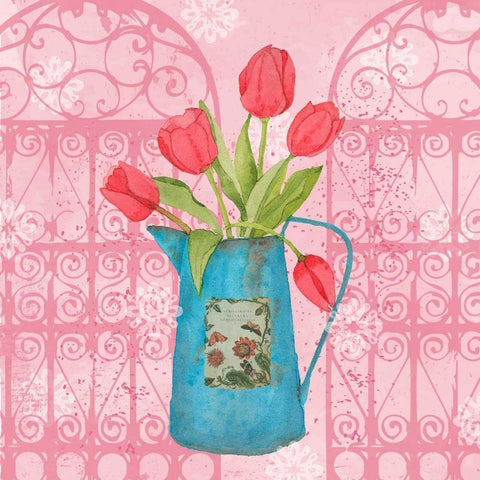 Garden Gift IV Gold Ornate Wood Framed Art Print with Double Matting by Mark, Leslie