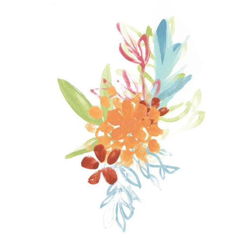 Flora Moderne IV White Modern Wood Framed Art Print by Vess, June Erica