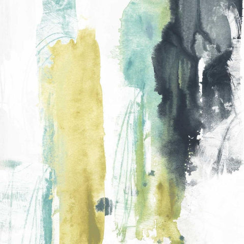 Vertical Split I White Modern Wood Framed Art Print by Vess, June Erica