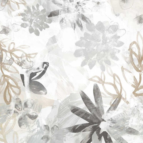 Winter Flora II White Modern Wood Framed Art Print with Double Matting by Vess, June Erica