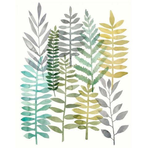 Watercolor Botany II Gold Ornate Wood Framed Art Print with Double Matting by Meagher, Megan