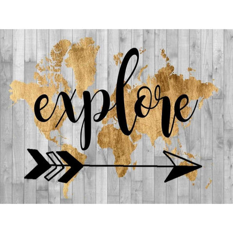 Young Explorer V Black Modern Wood Framed Art Print with Double Matting by Studio W