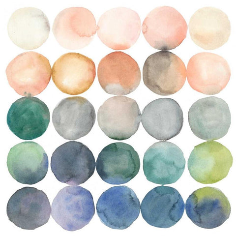 Color Relationships I Black Modern Wood Framed Art Print by Meagher, Megan