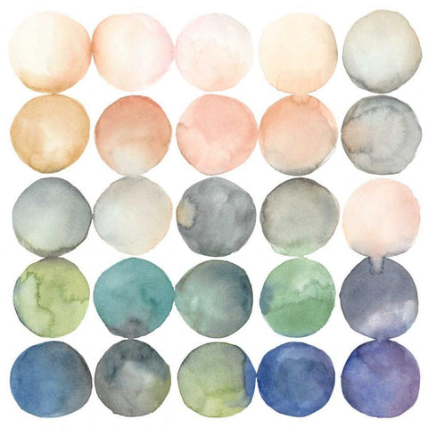 Color Relationships II White Modern Wood Framed Art Print with Double Matting by Meagher, Megan