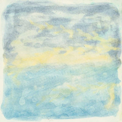 Murmured Landscape I White Modern Wood Framed Art Print with Double Matting by Stramel, Renee W.