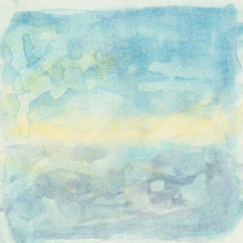 Murmured Landscape II White Modern Wood Framed Art Print with Double Matting by Stramel, Renee W.