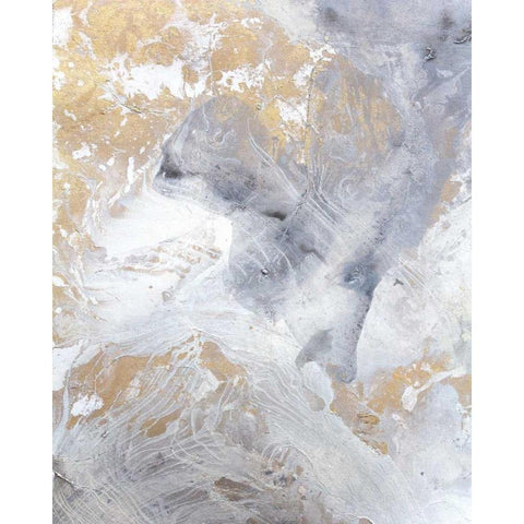 Gold Fusion II White Modern Wood Framed Art Print by Contacessi, Julia