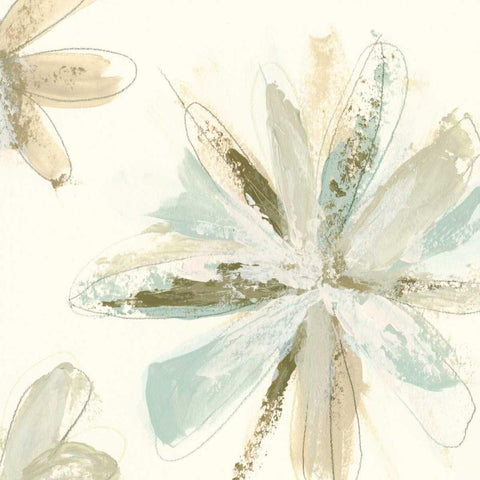 Floral Impasto II White Modern Wood Framed Art Print by Vess, June Erica