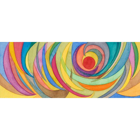 Watercolor Arches Black Modern Wood Framed Art Print by Galapon, Nikki