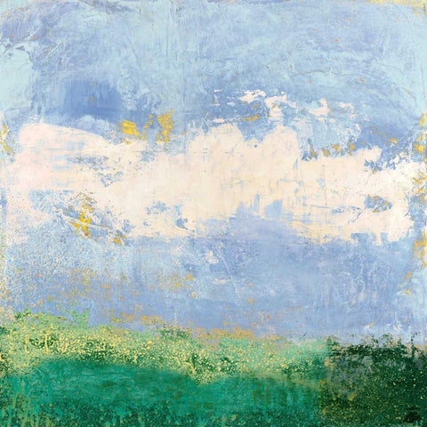 Whispers Emerge III White Modern Wood Framed Art Print with Double Matting by Suderman, Karen