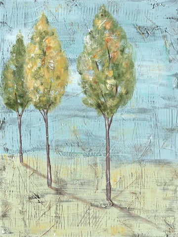 Grove I White Modern Wood Framed Art Print with Double Matting by Reynolds, Jade