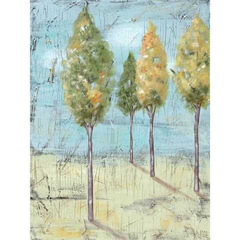 Grove II Black Modern Wood Framed Art Print with Double Matting by Reynolds, Jade